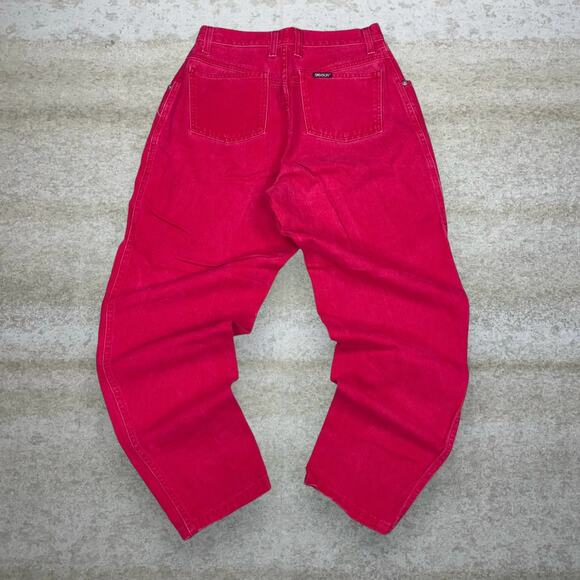 Sasson Denim - Vintage 90s Sasson Jeans Womens 12 Baggy Fit Tapered Ankle Strawberry Red